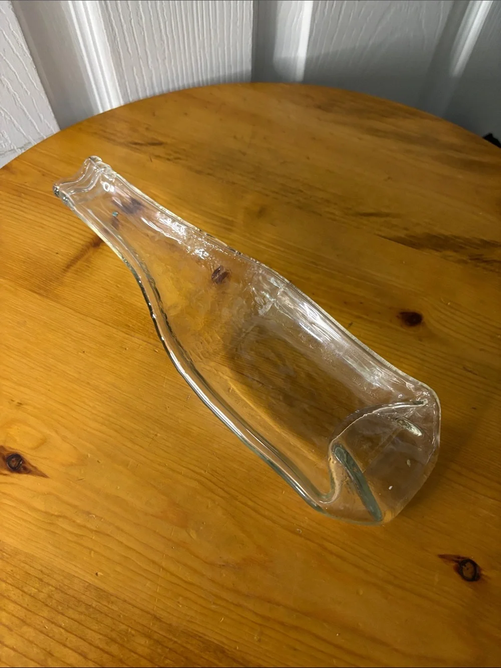 Clear Melted Glass Bottle Spoon Holder (B)